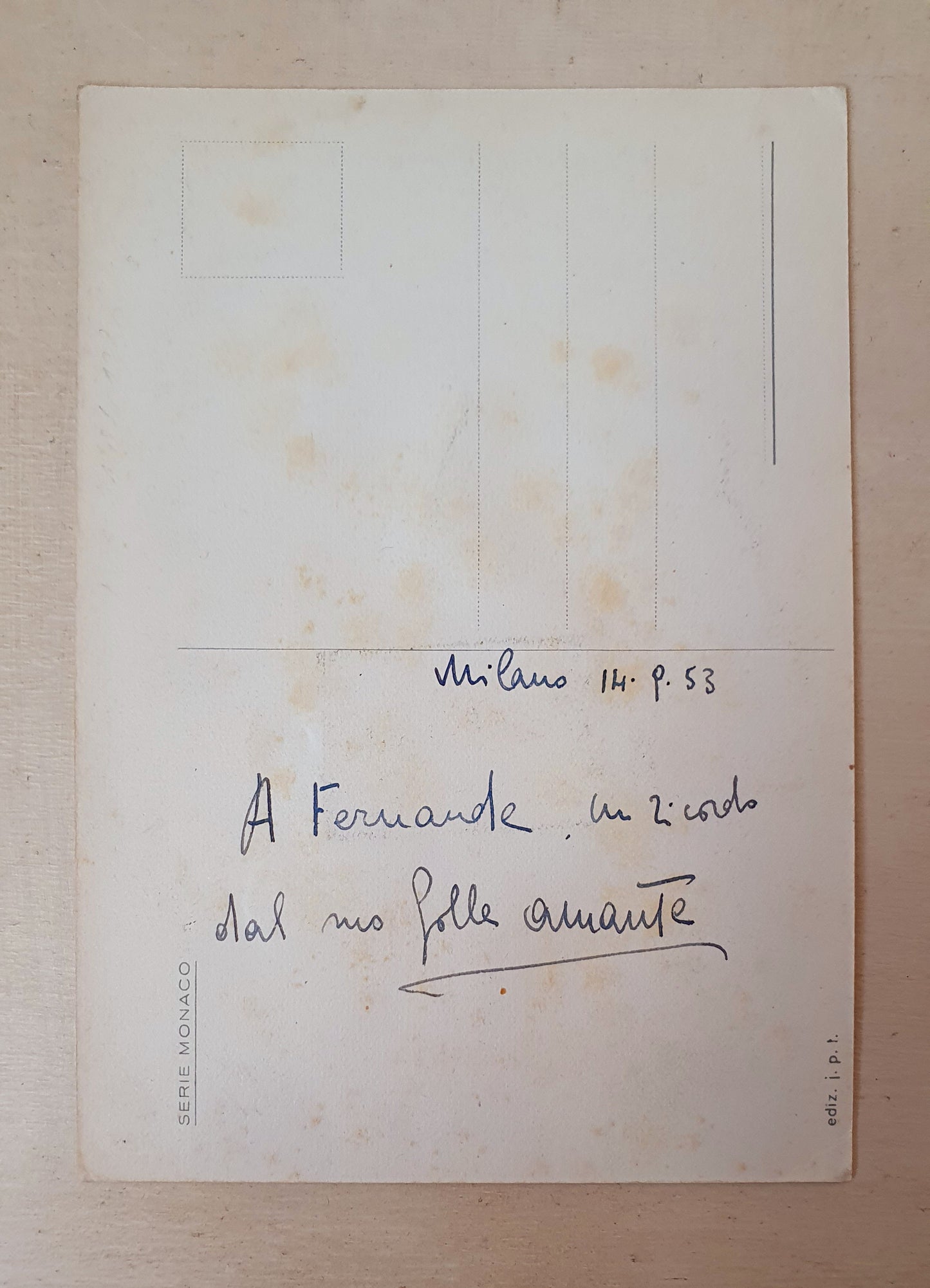 CARTOLINA "VALIGETTA" VINTAGE ANNI '50