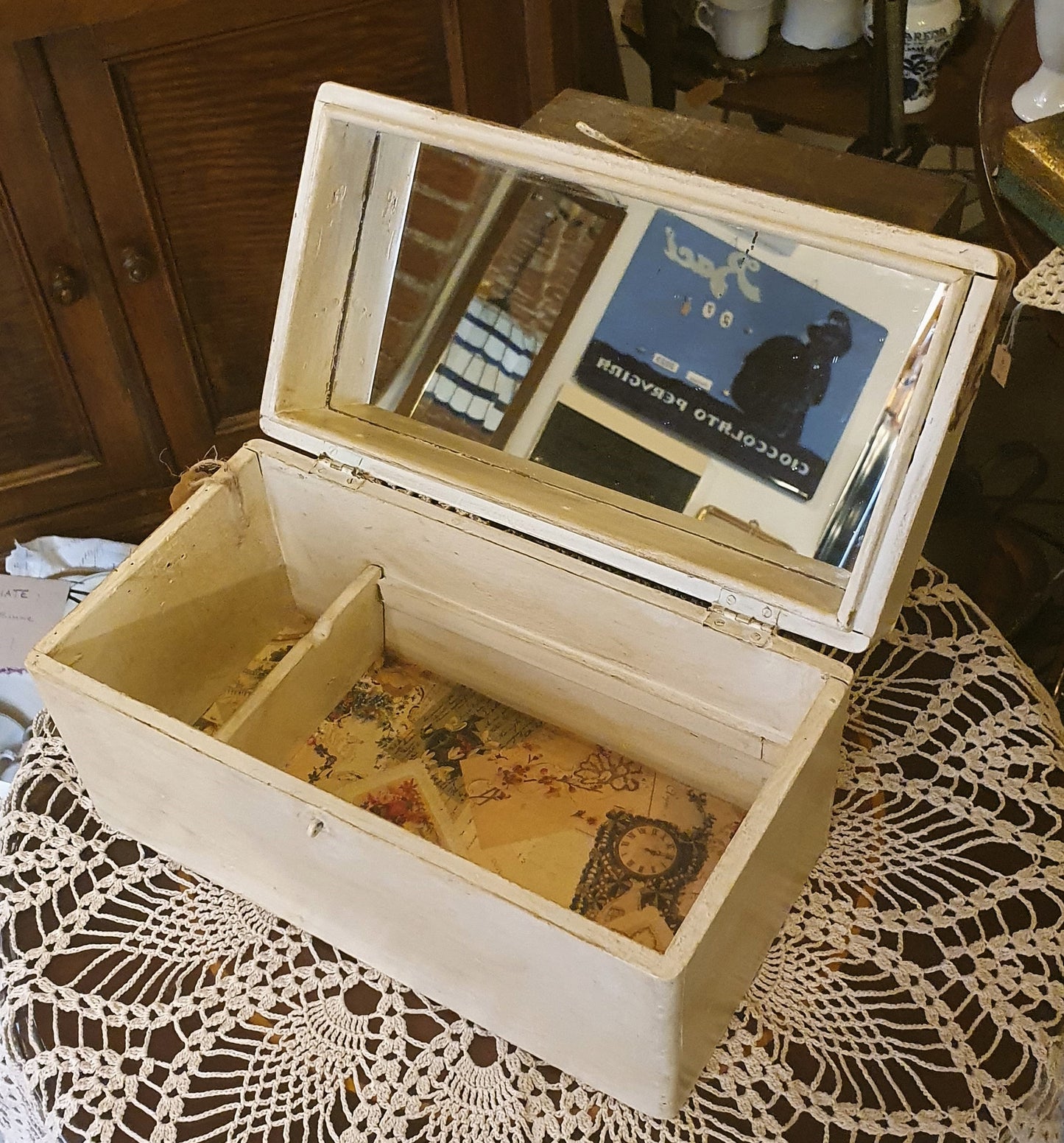 ANTICA SCATOLA DA BARBA DA VIAGGIO INIZIO '900