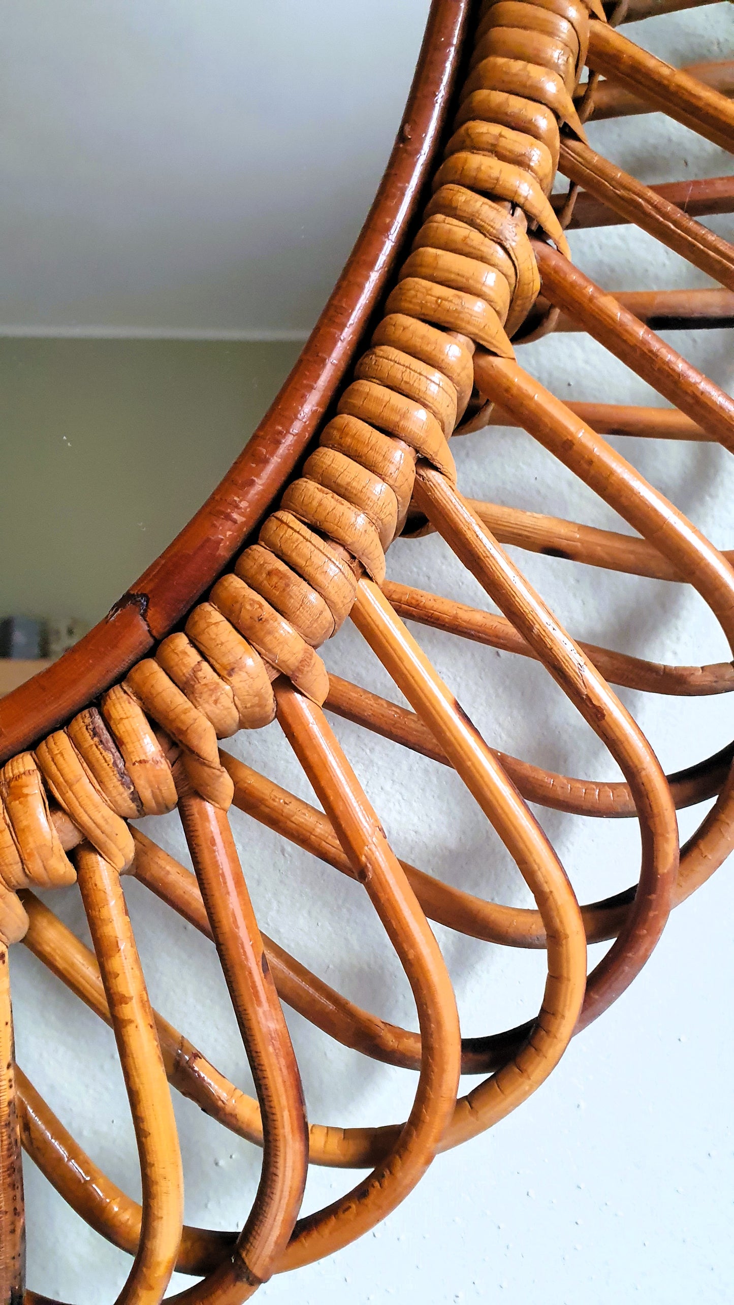 SPECCHIO OVALE ITALIA MODERNARIATO ANNI '60 - '70