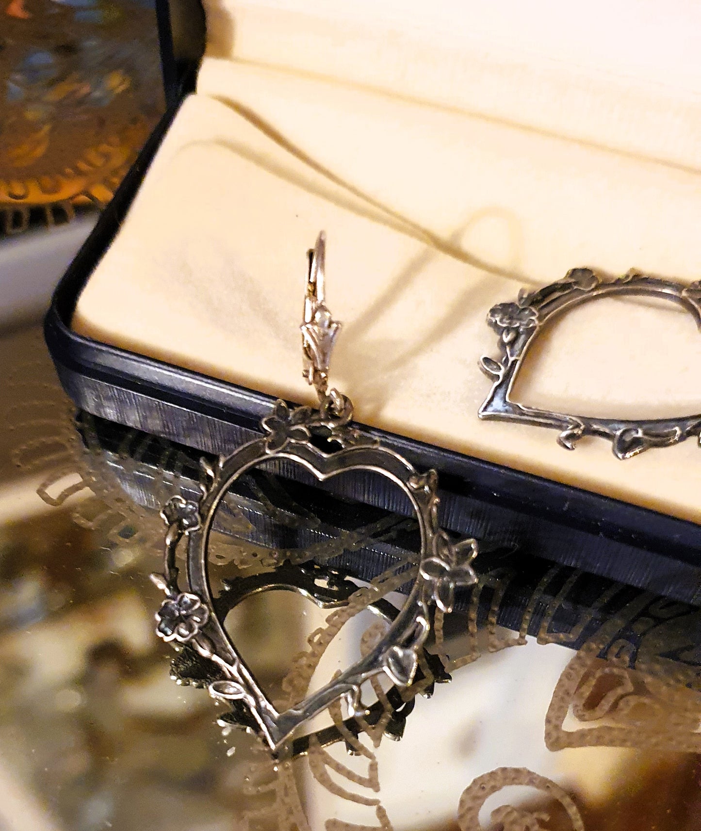 ORECCHINI ART NOUVEAU IN ARGENTO