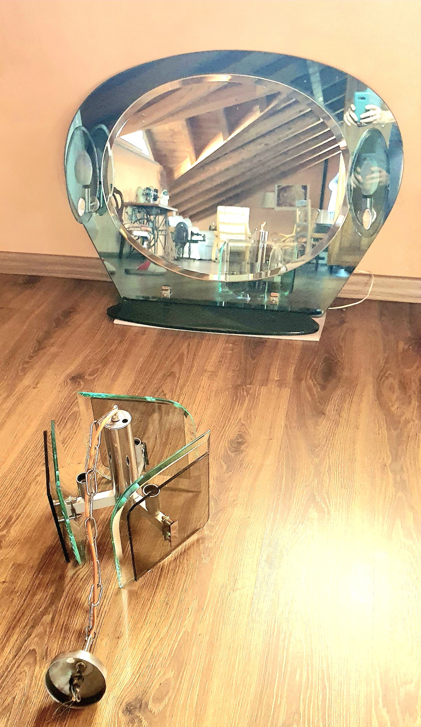 LAMPADA A SOSPENSIONE MODERNARIATO ITALIA ANNI '60-'70