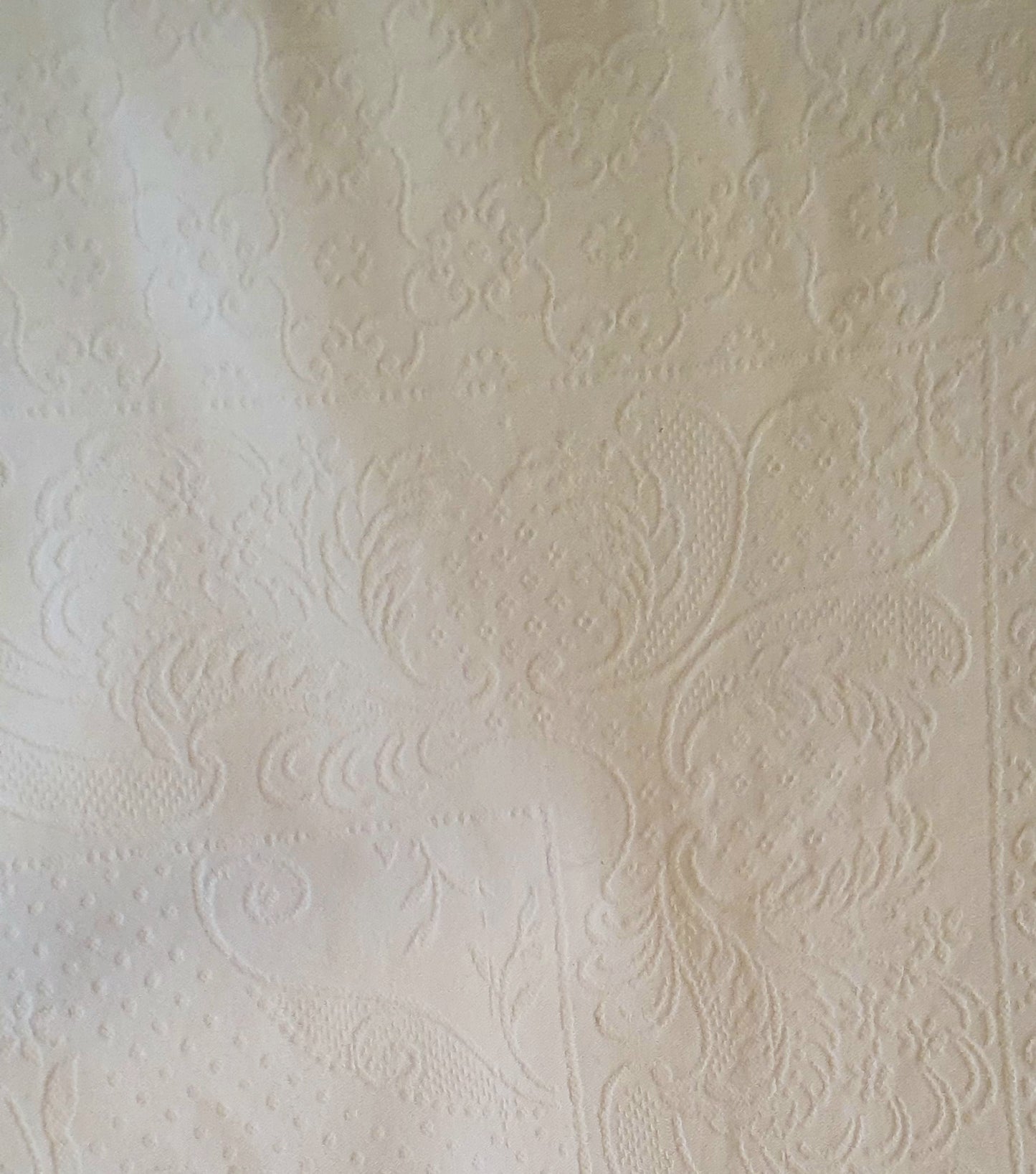 COPRILETTO VINTAGE IN COTONE E PIZZO