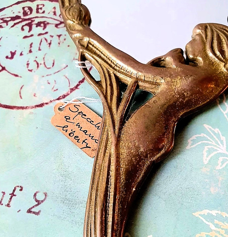 SPECCHIO A MANO IN STILE LIBERTY 1900