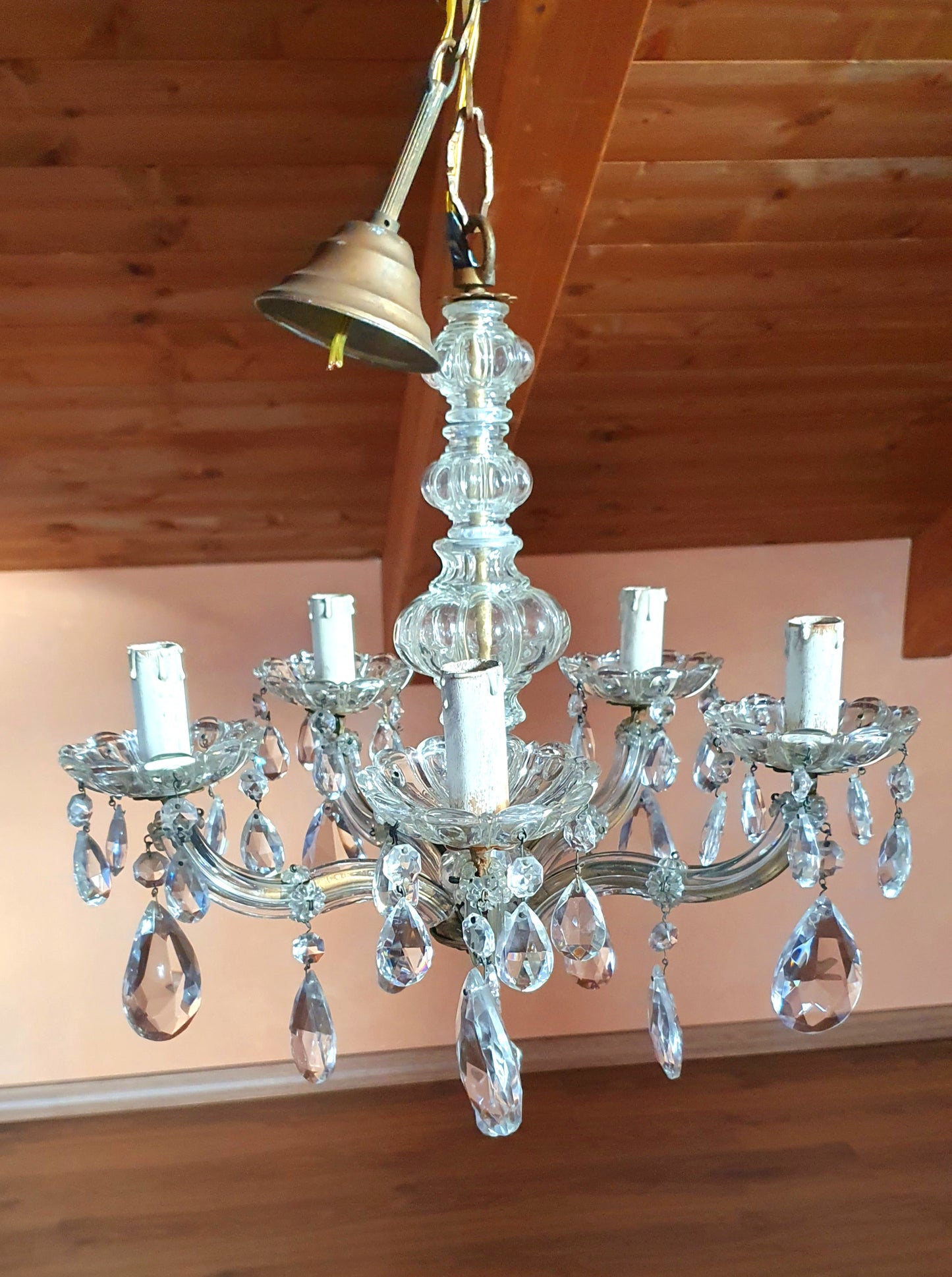 LAMPADARIO A GOCCE VINTAGE ANNI '50 - '60