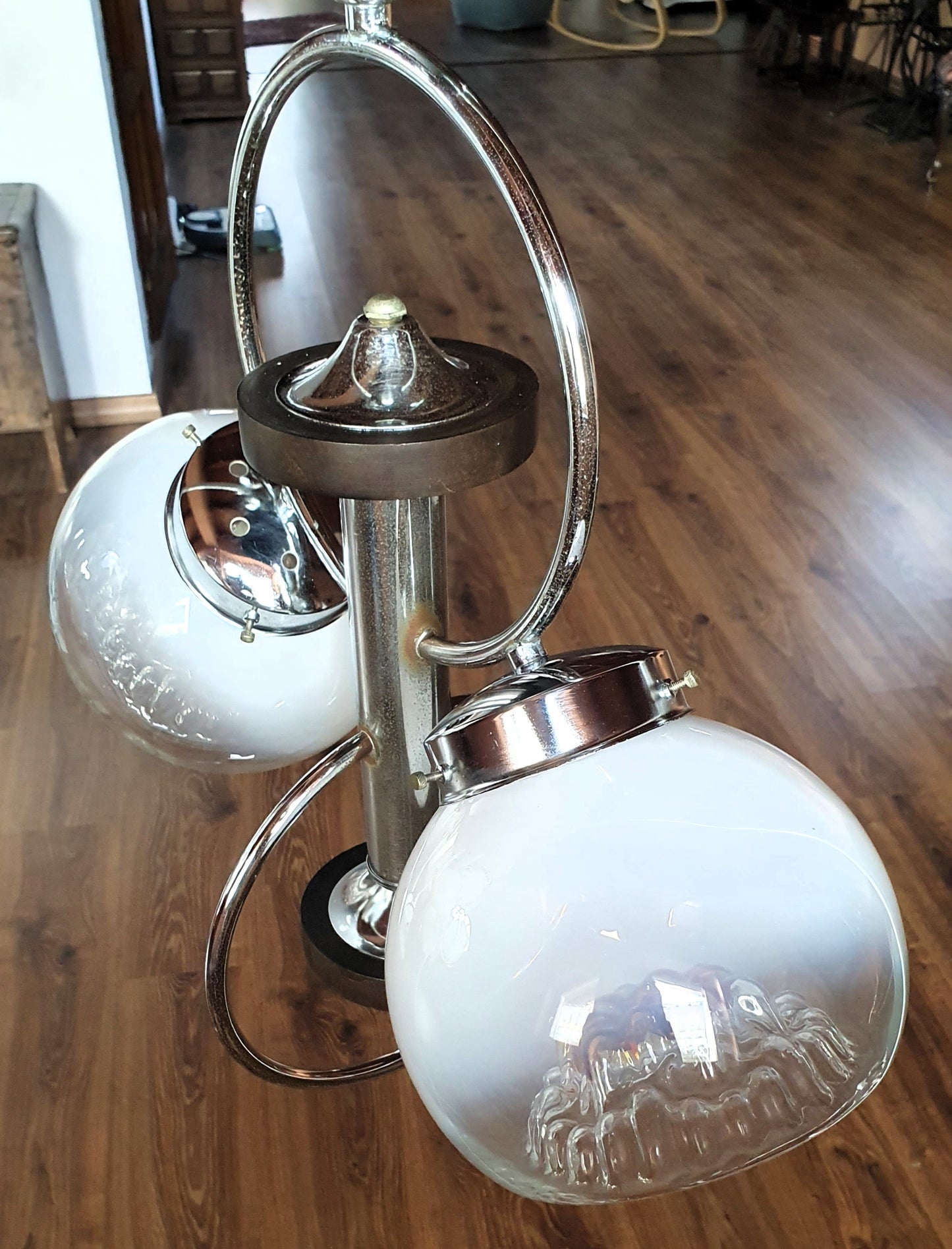 LAMPADARIO IN VETRO DI MURANO DI MAZZEGA ANNI '60 - '70