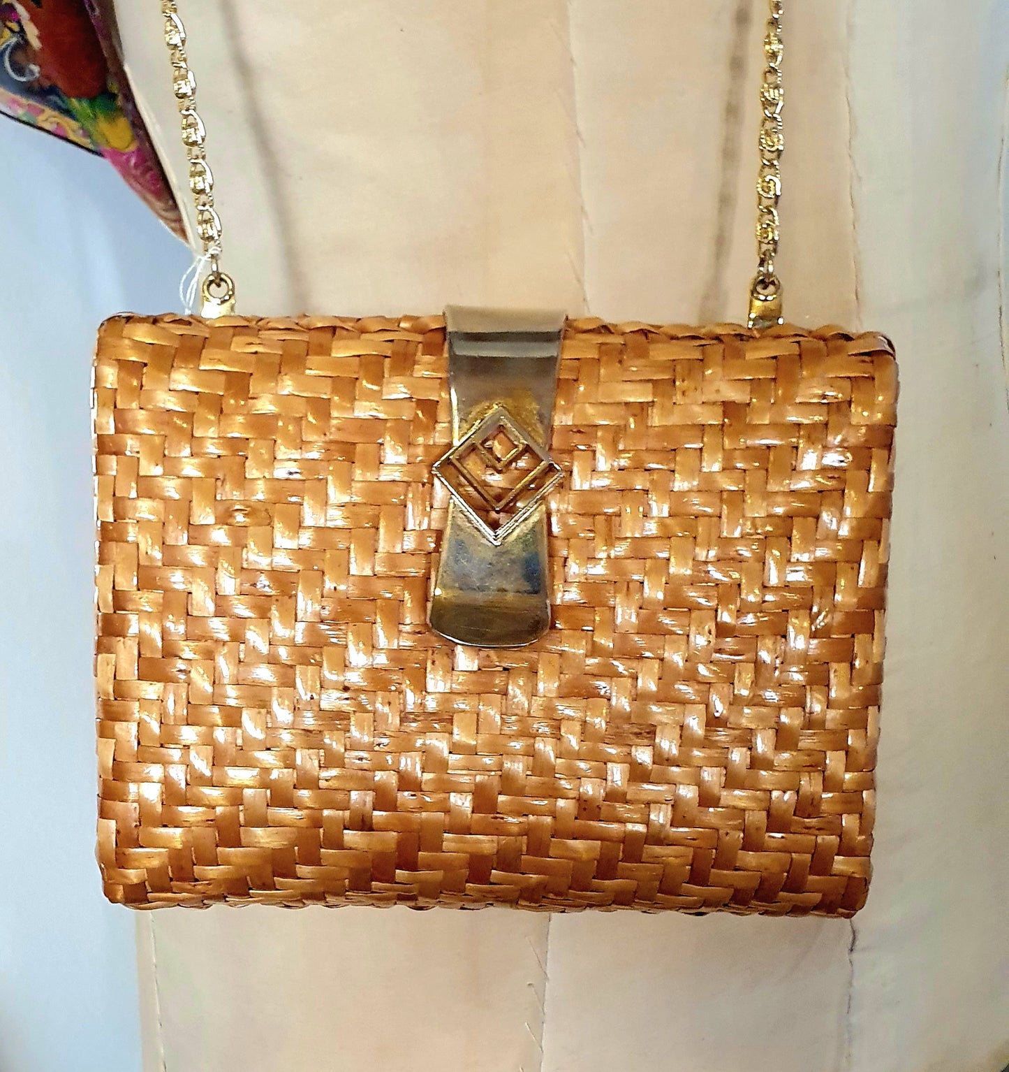 BORSETTA IN VIMINI VINTAGE ANNI '60