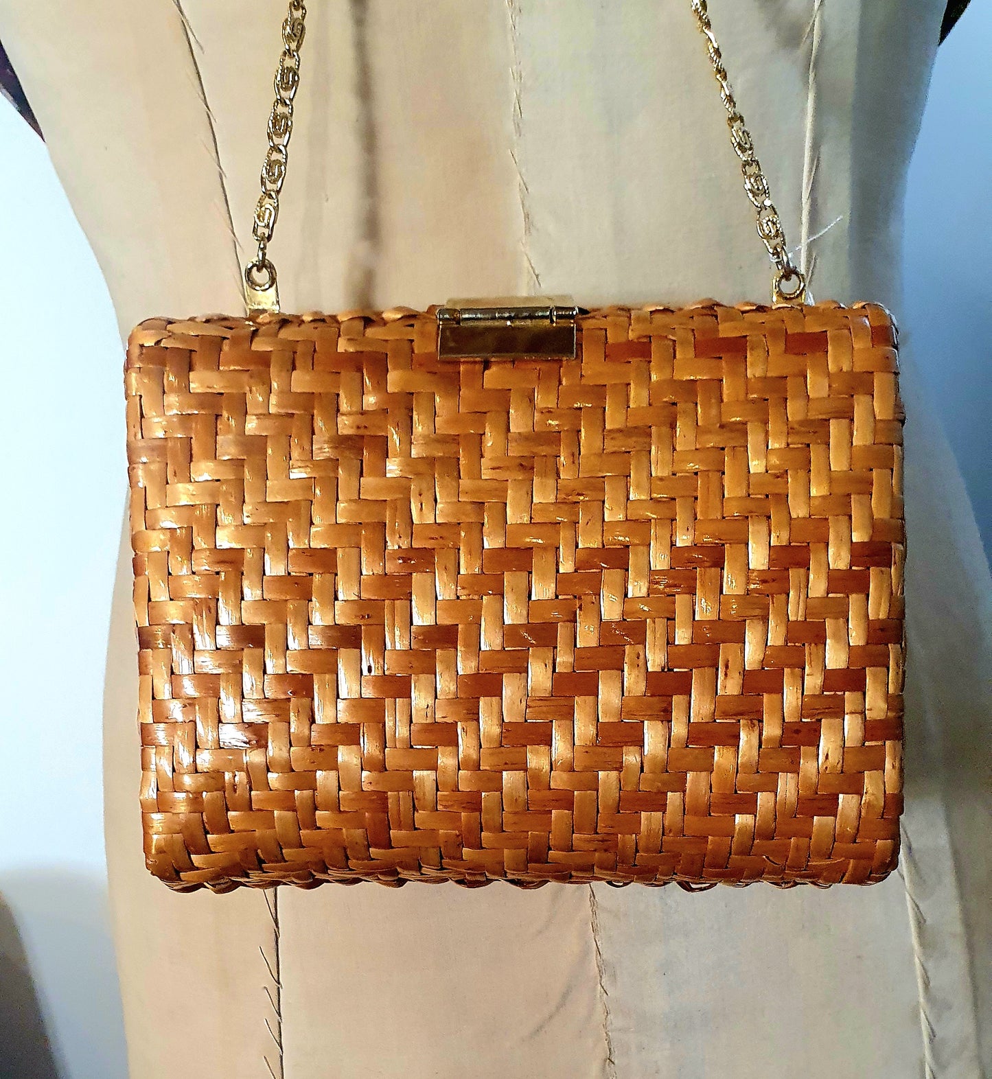 BORSETTA IN VIMINI VINTAGE ANNI '60