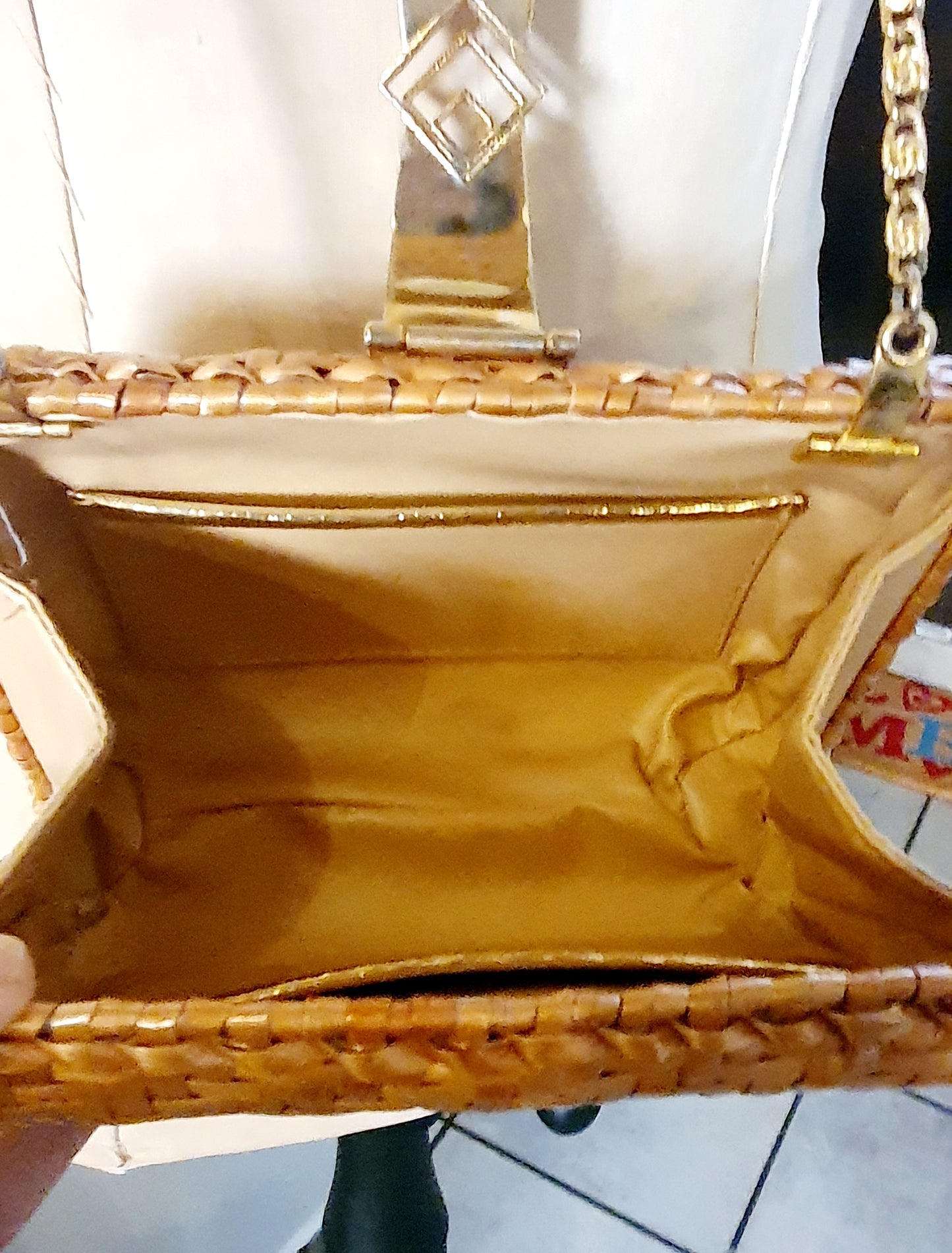 BORSETTA IN VIMINI VINTAGE ANNI '60