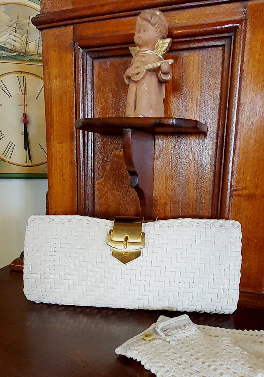 BORSETTA POCHETTE IN VIMINI VINTAGE ANNI '60