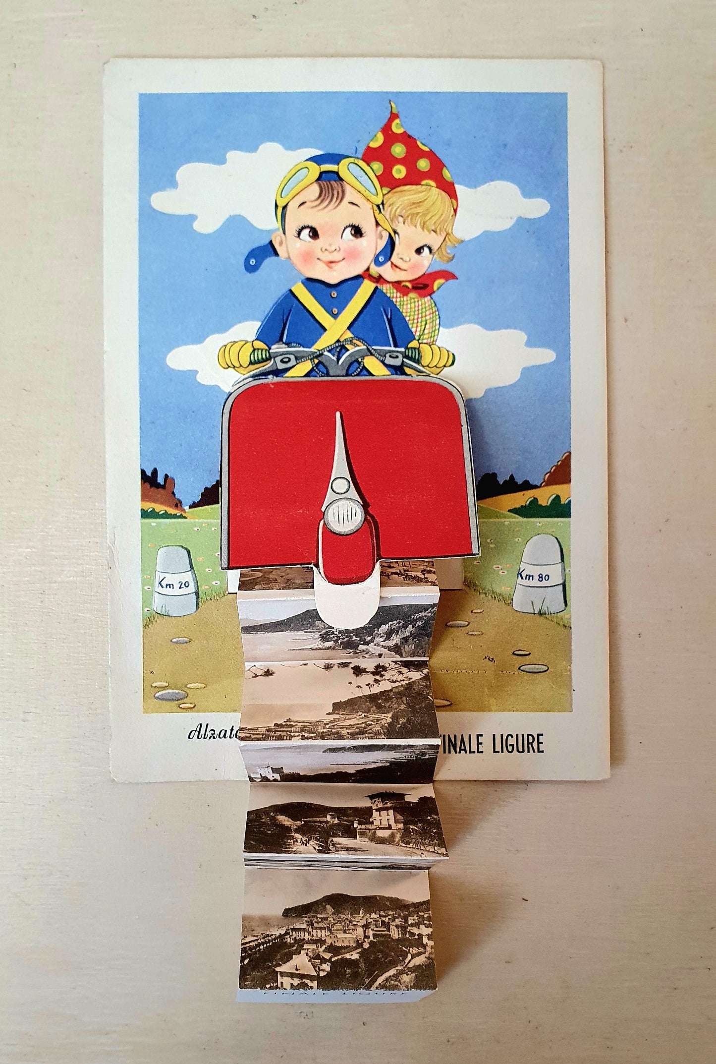 CARTOLINA "VALIGETTA"  VINTAGE ANNI '50