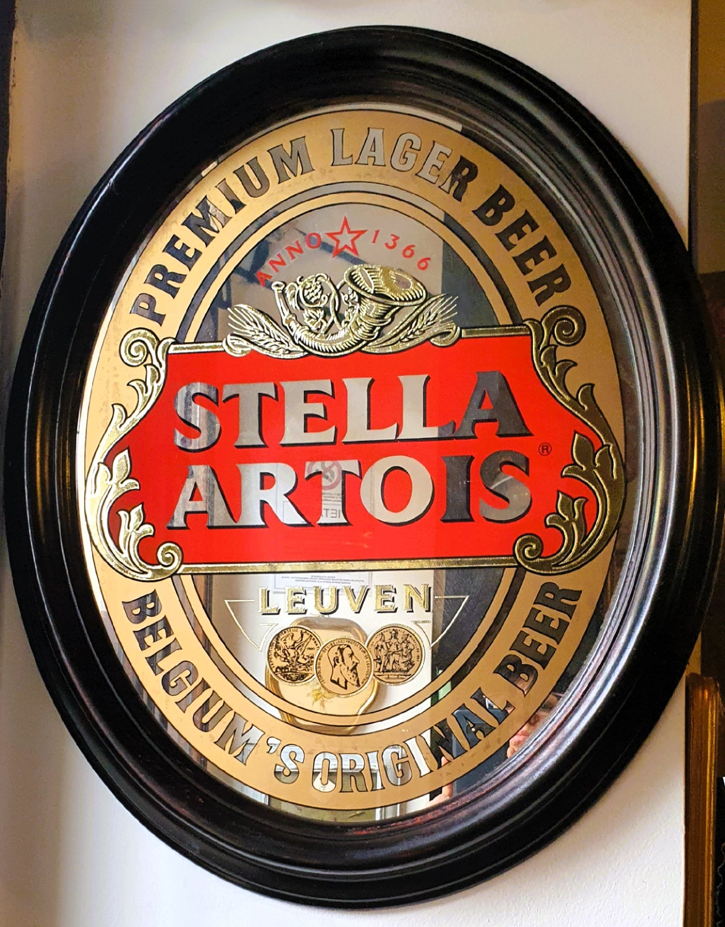STELLA ARTOIS QUADRO A SPECCHIO  PUBBLICITARIO VINTAGE