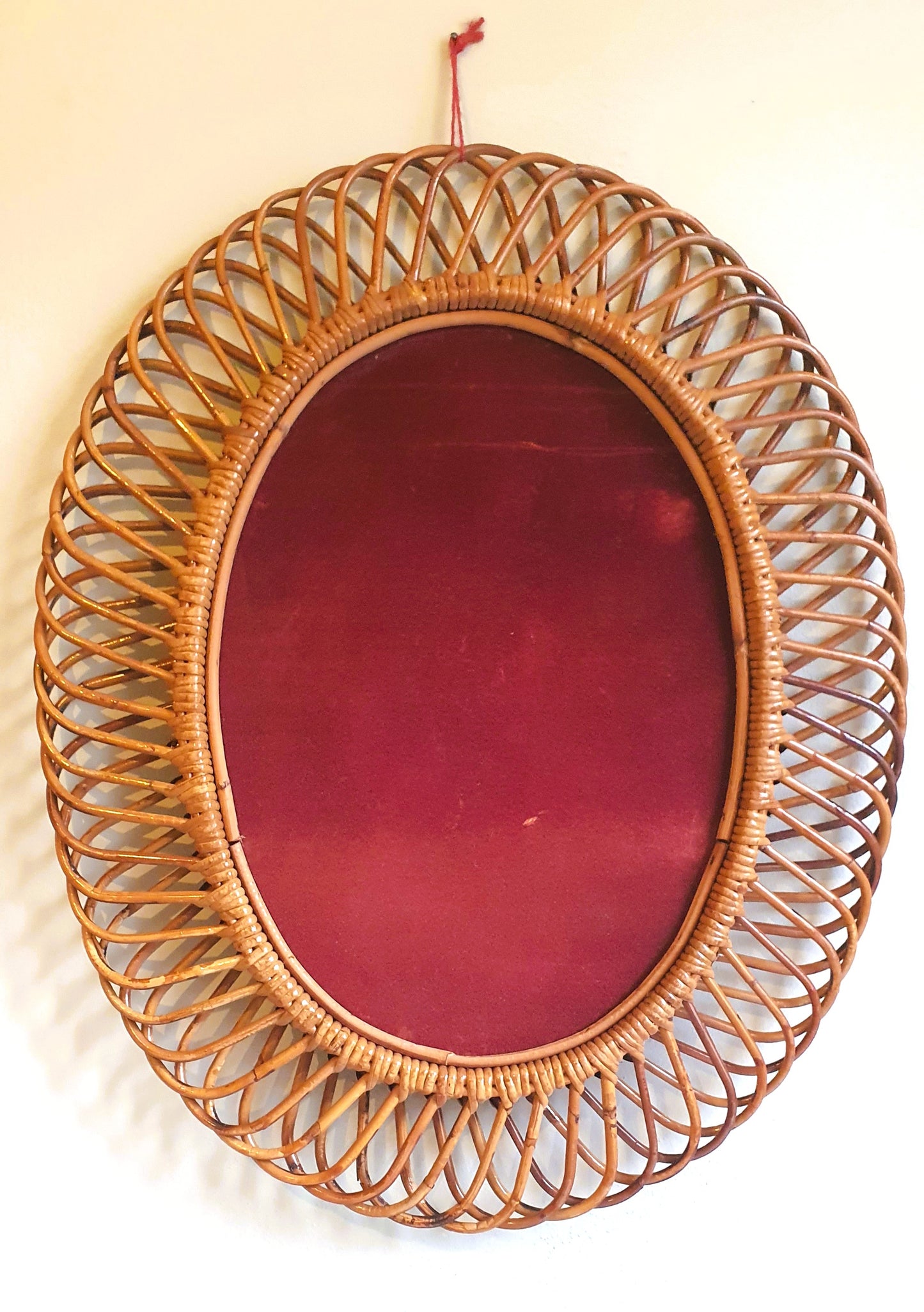 SPECCHIO OVALE ITALIA MODERNARIATO ANNI '60 - '70