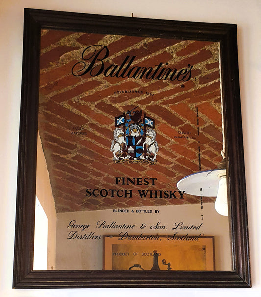 BALLANTINES QUADRO A SPECCHIO PUBBLICITARIO VINTAGE