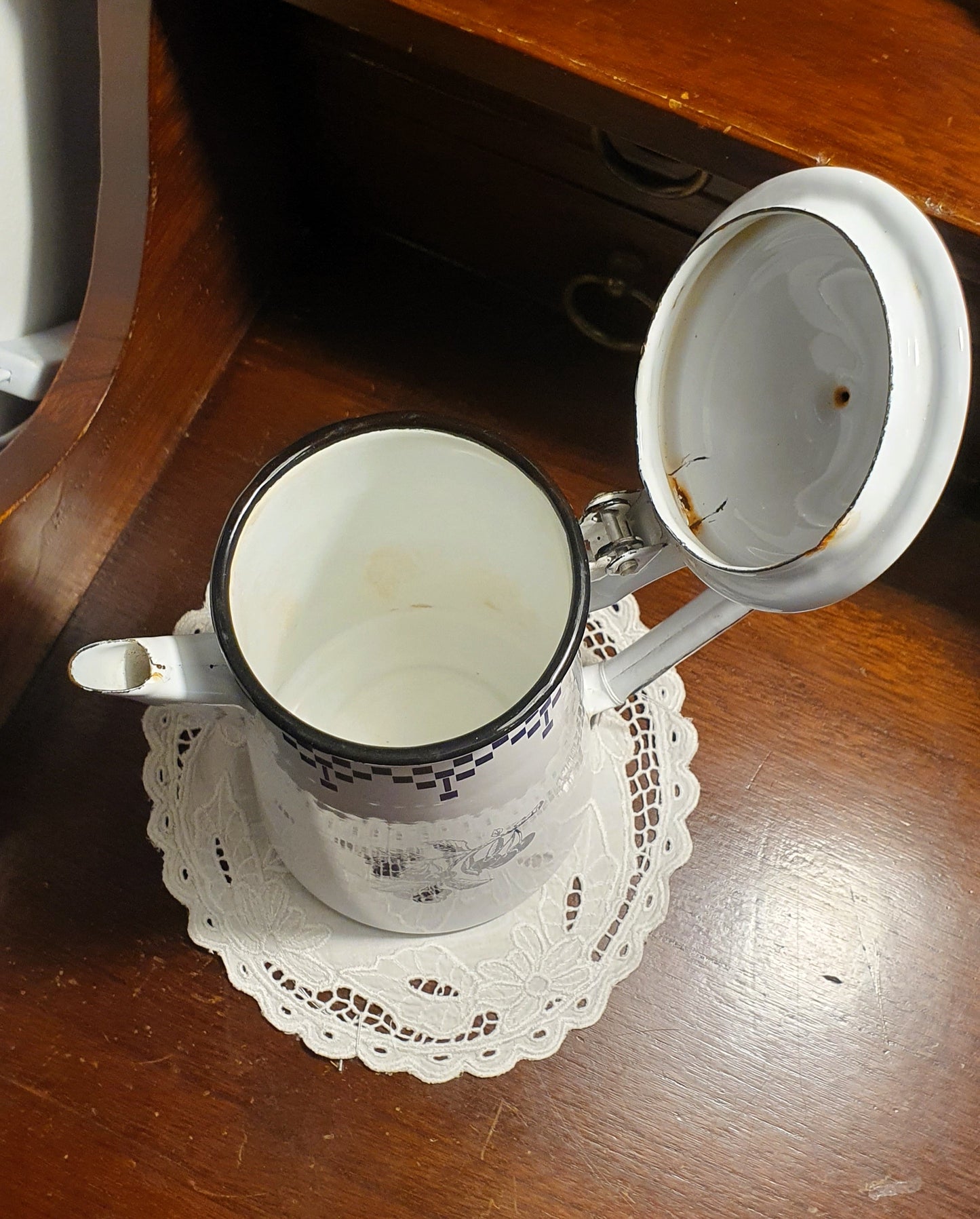 CAFFETTIERA VINTAGE IN LATTA SMALTATA