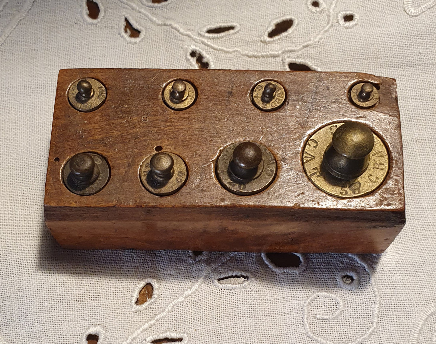 PESI IN OTTONE PER BILANCIA ANTICA