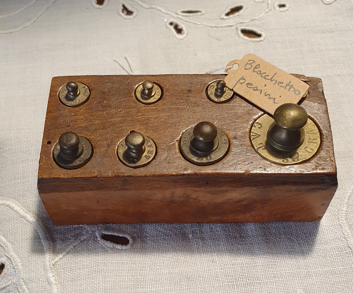 PESI IN OTTONE PER BILANCIA ANTICA