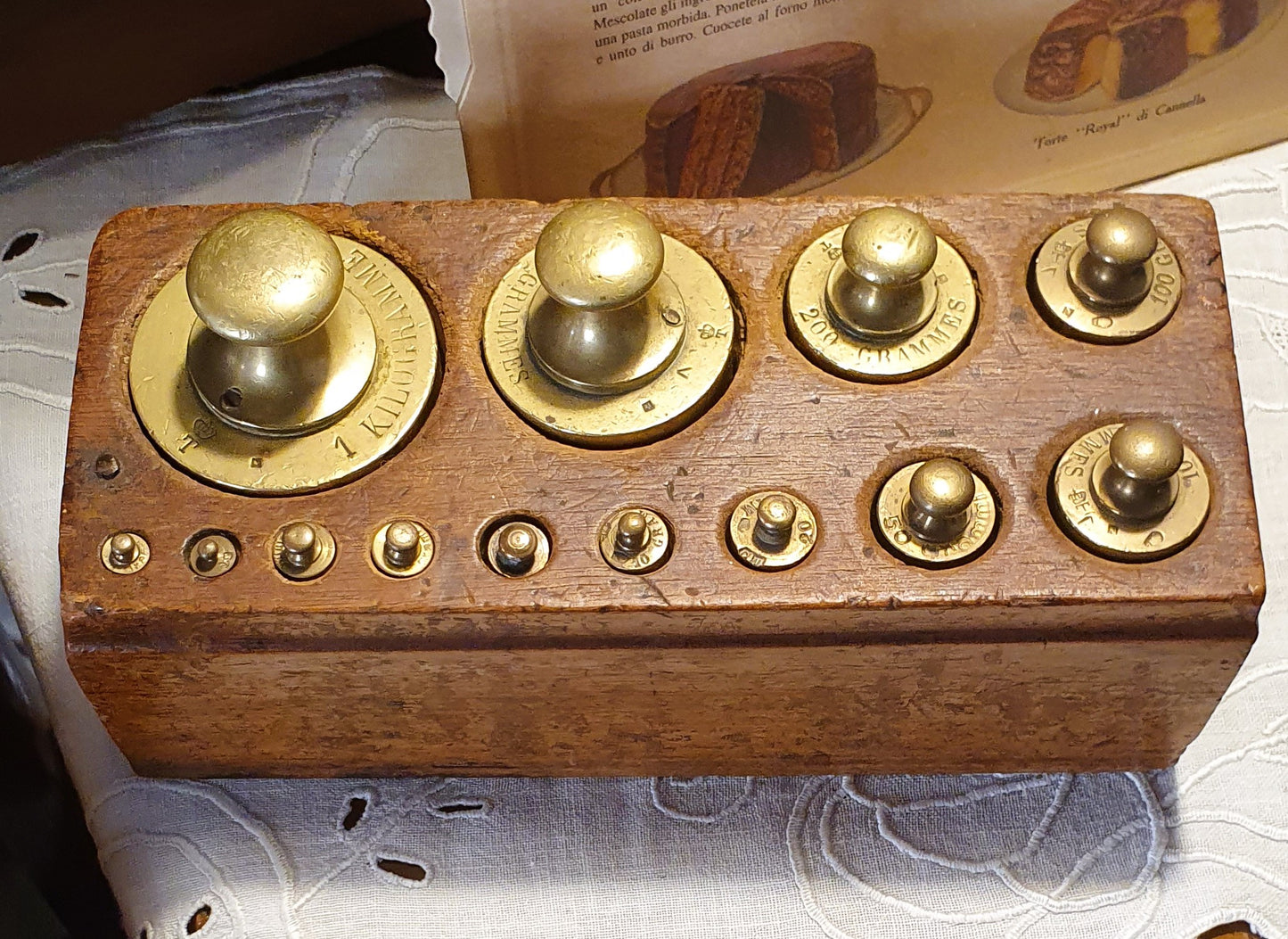 PESI IN OTTONE PER BILANCIA ANTICA