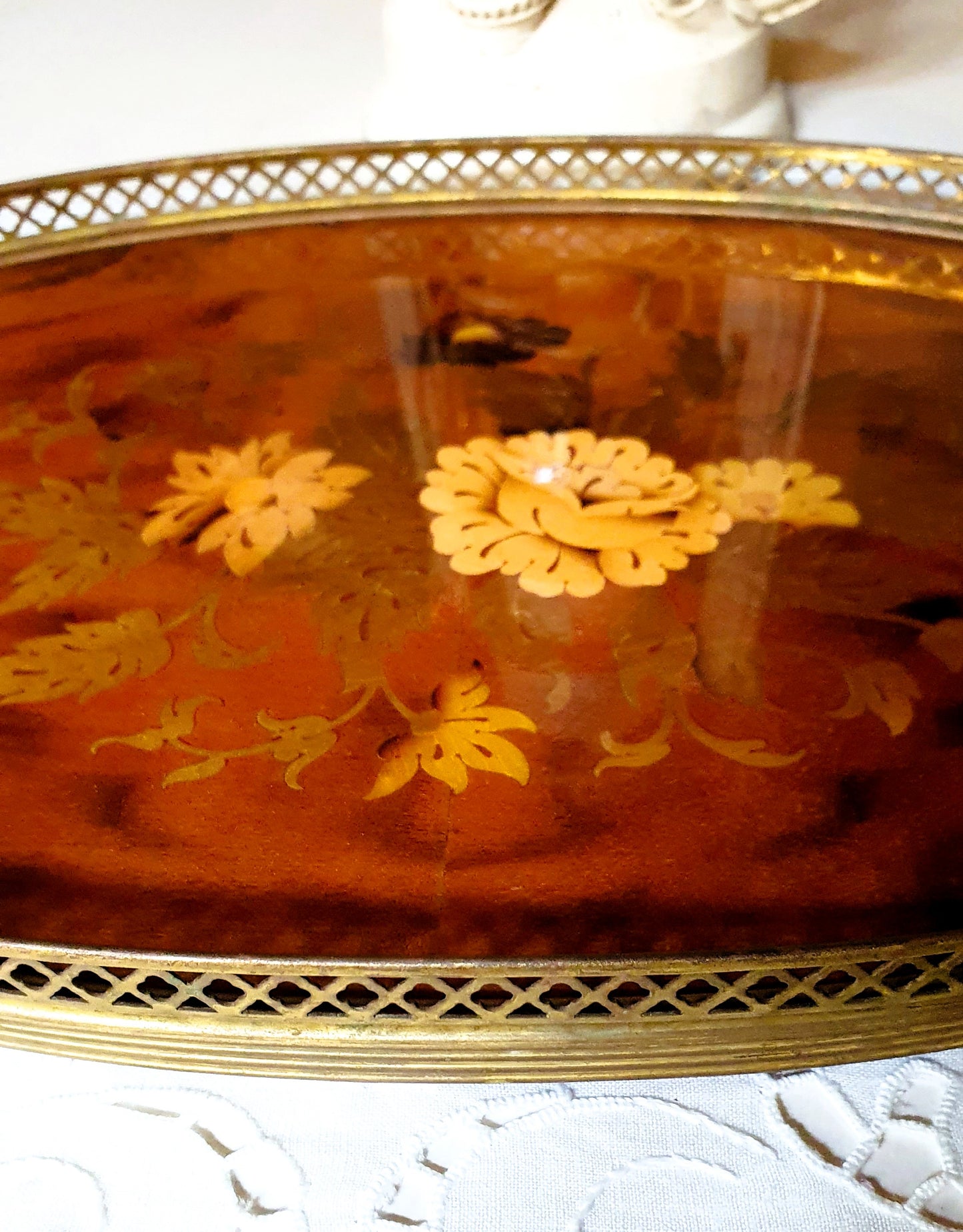 ANTICO VASSOIO OVALE ITALIA ANNI '40