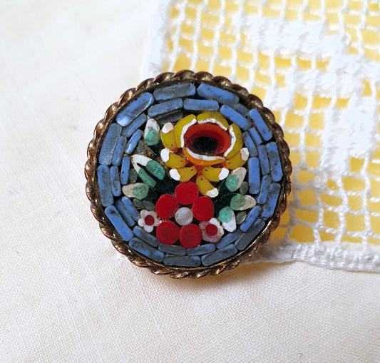 SPILLA IN VETRO MICROMOSAICO VINTAGE ITALIA