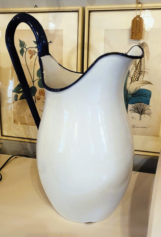 DUE LEONI BASSANO BROCCA IN LATTA SMALTATA VINTAGE