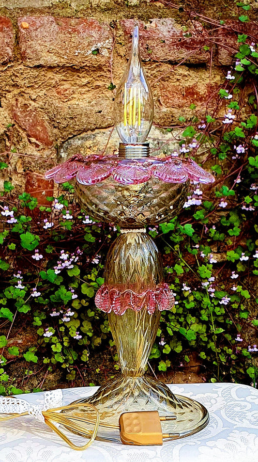 MURANO LAMPADA IN VETRO ARTISTICO ANNI '80 '90