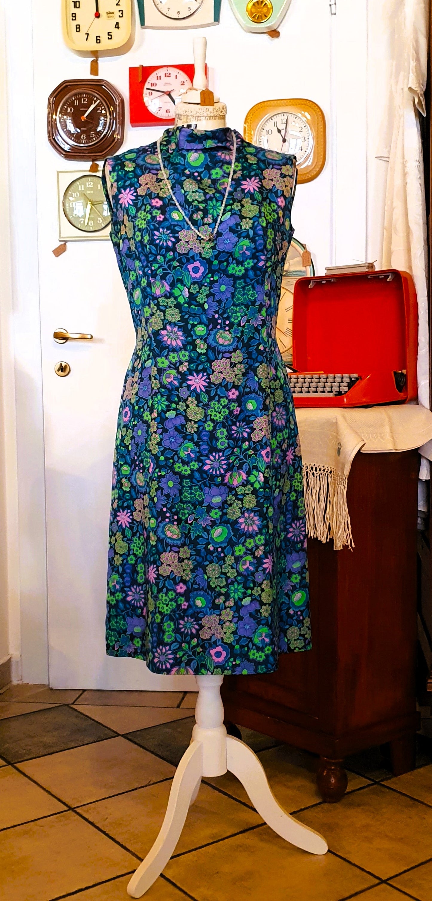 ABITO IN SETA ESTIVO VINTAGE DA DONNA