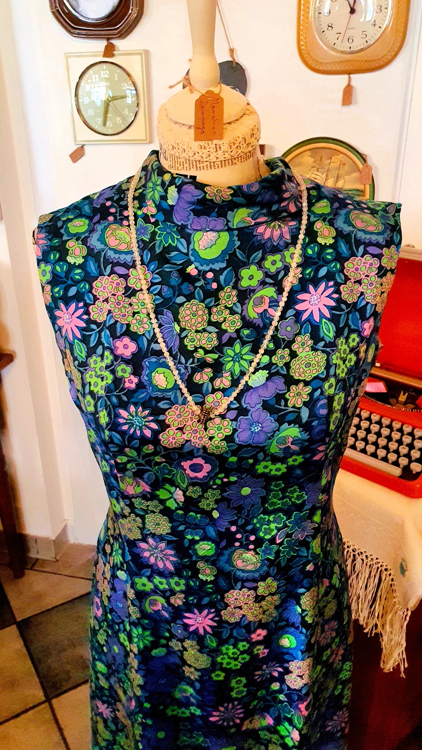 ABITO IN SETA ESTIVO VINTAGE DA DONNA