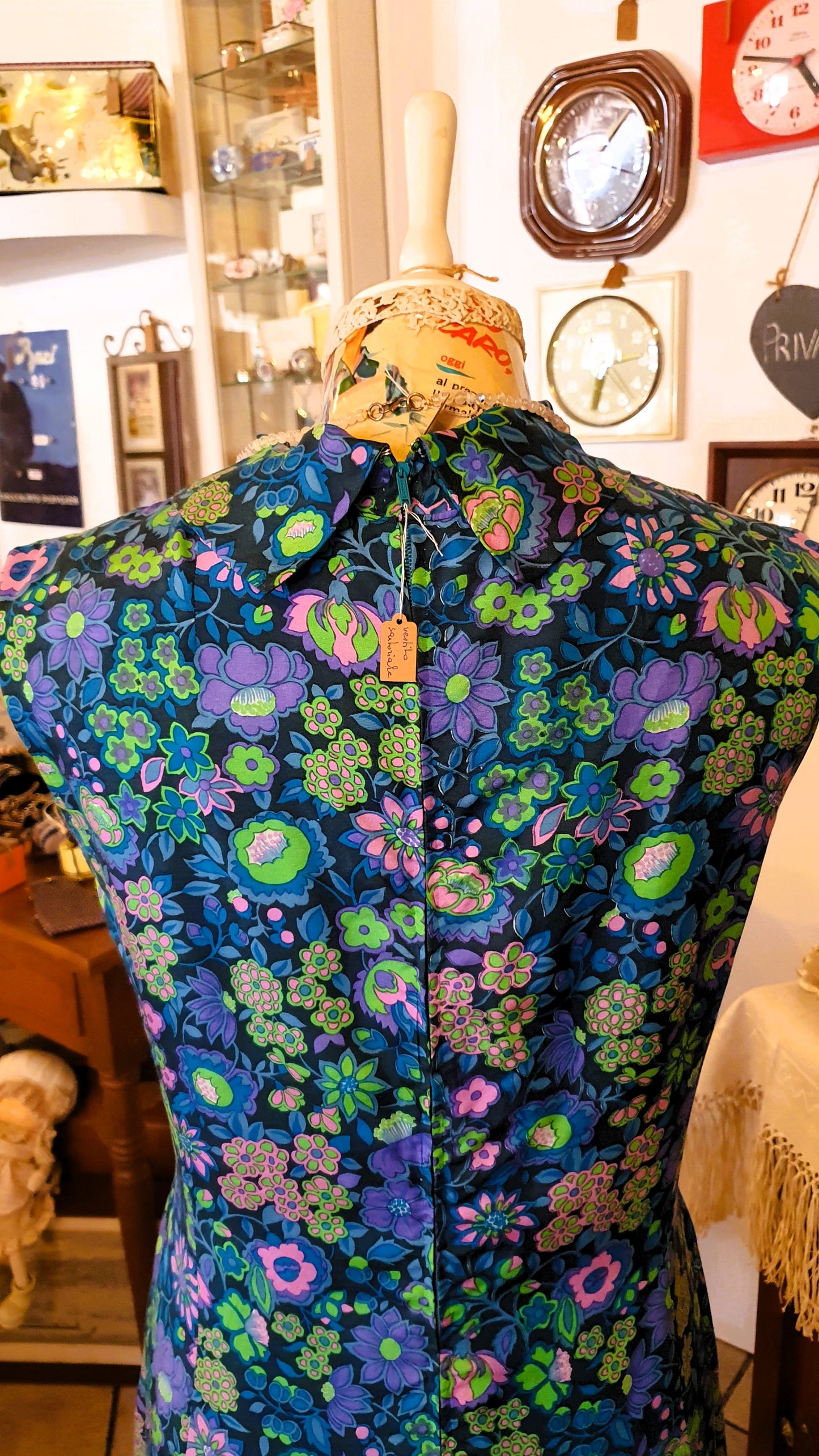 ABITO IN SETA ESTIVO VINTAGE DA DONNA