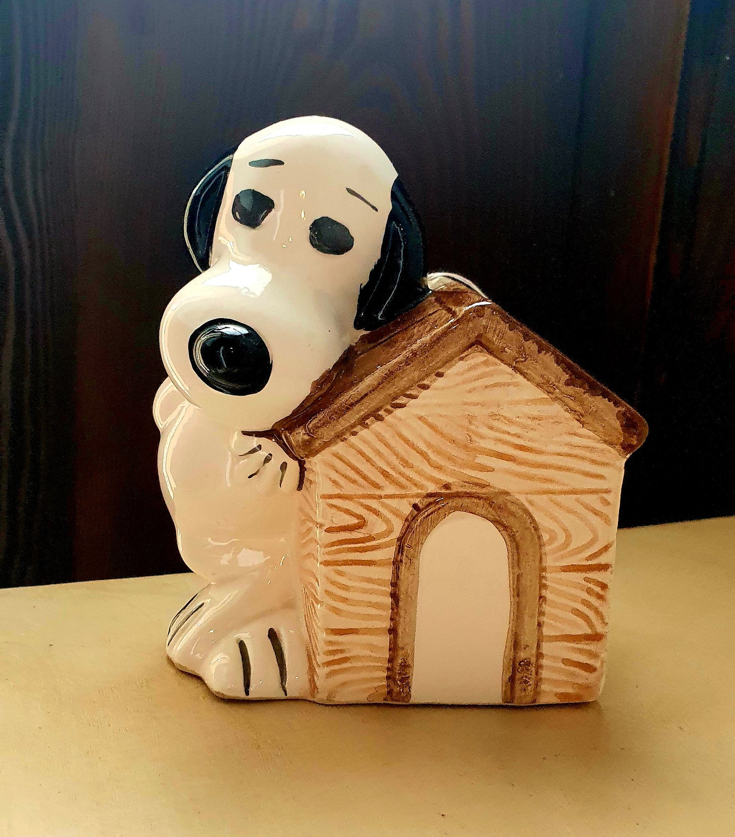 SNOOPY SALVADANAIO VINTAGE IN CERAMICA