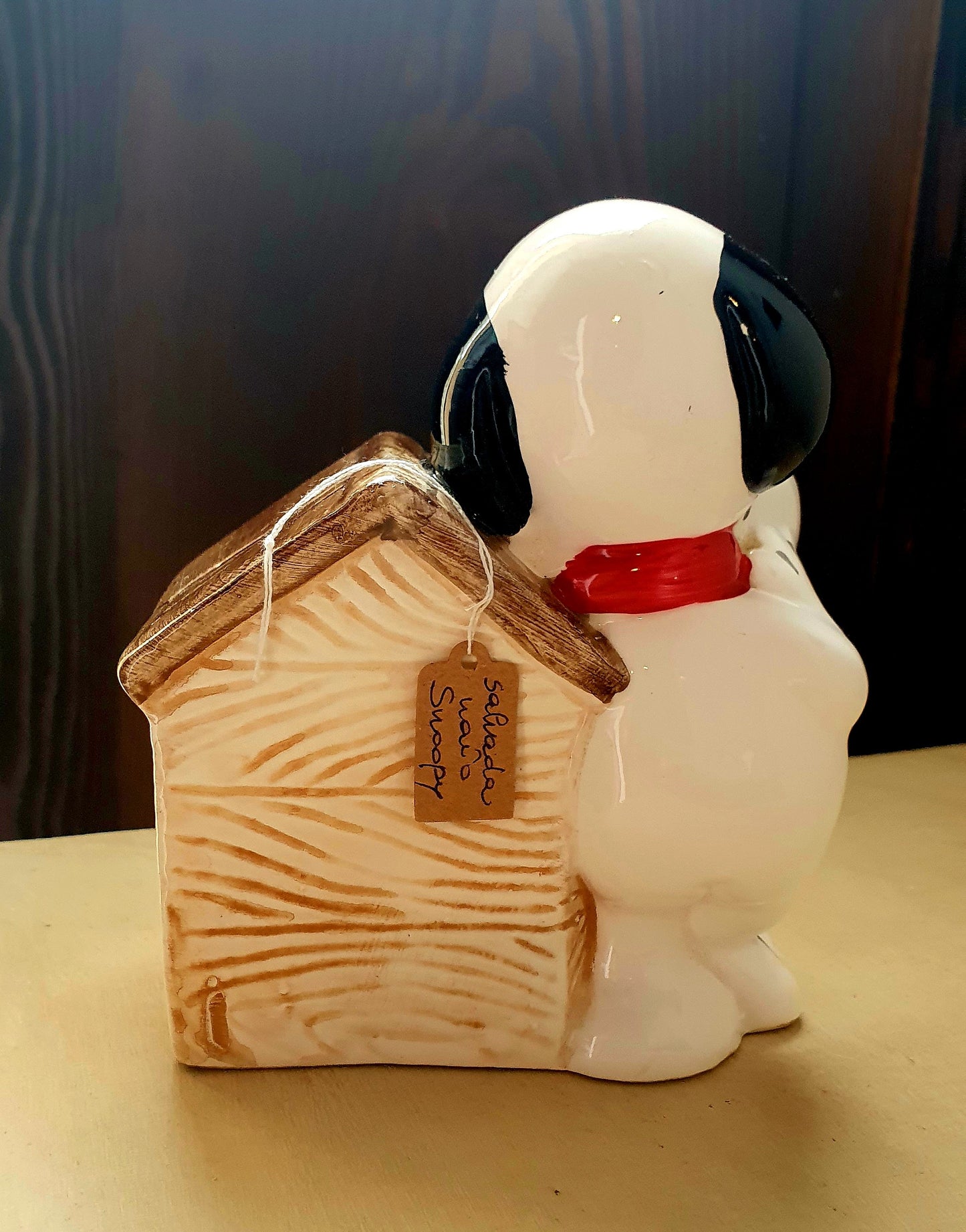 SNOOPY SALVADANAIO VINTAGE IN CERAMICA