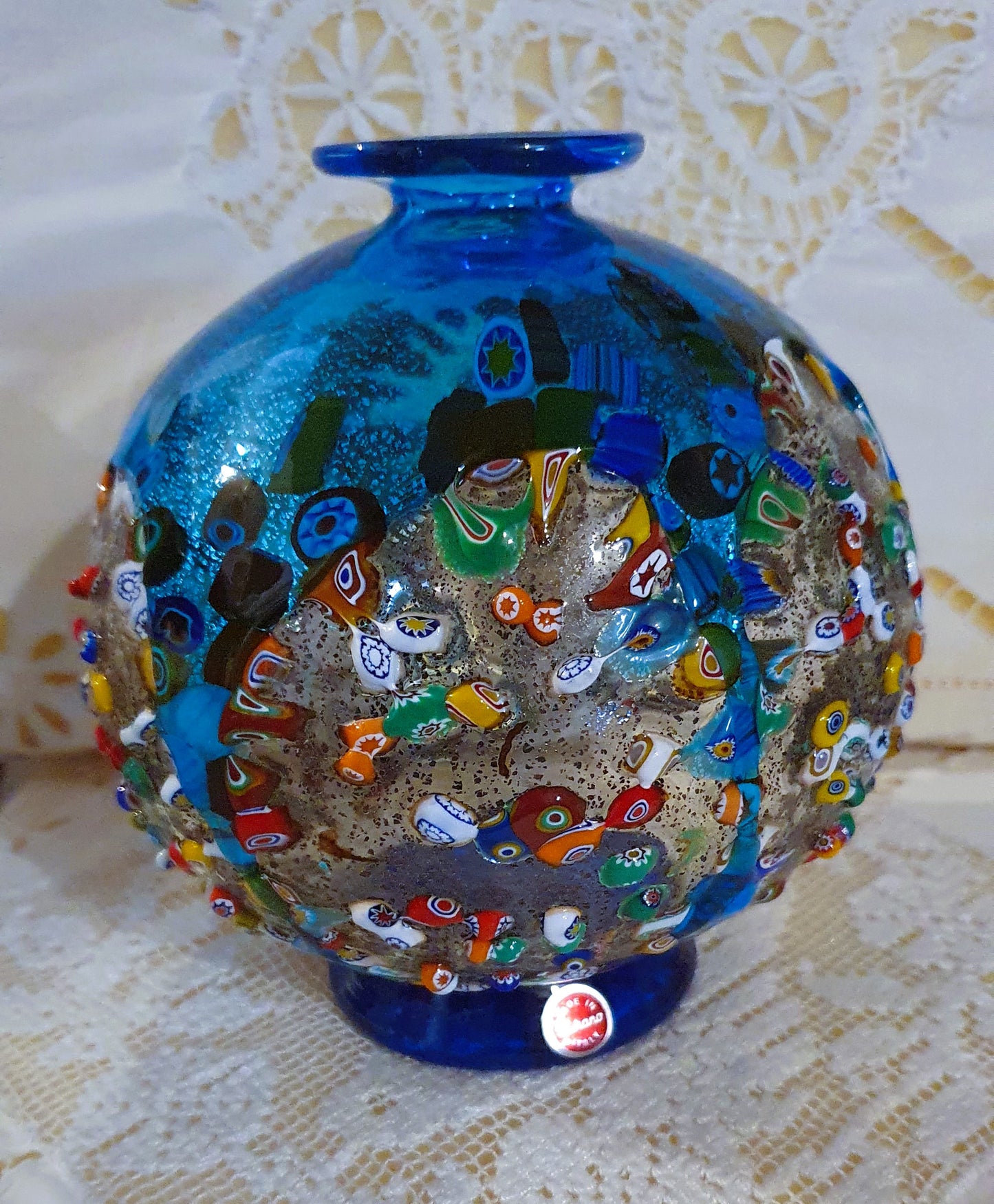 VASO IN VETRO ARTISTICO DI MURANO