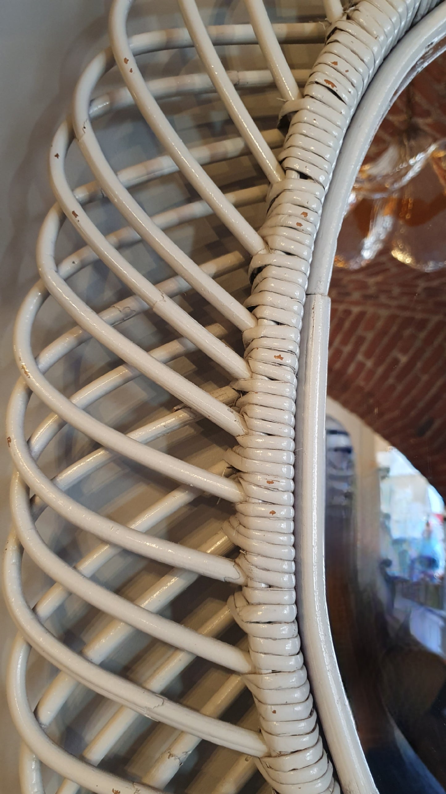 SPECCHIO OVALE ITALIA MODERNARIATO ANNI '60