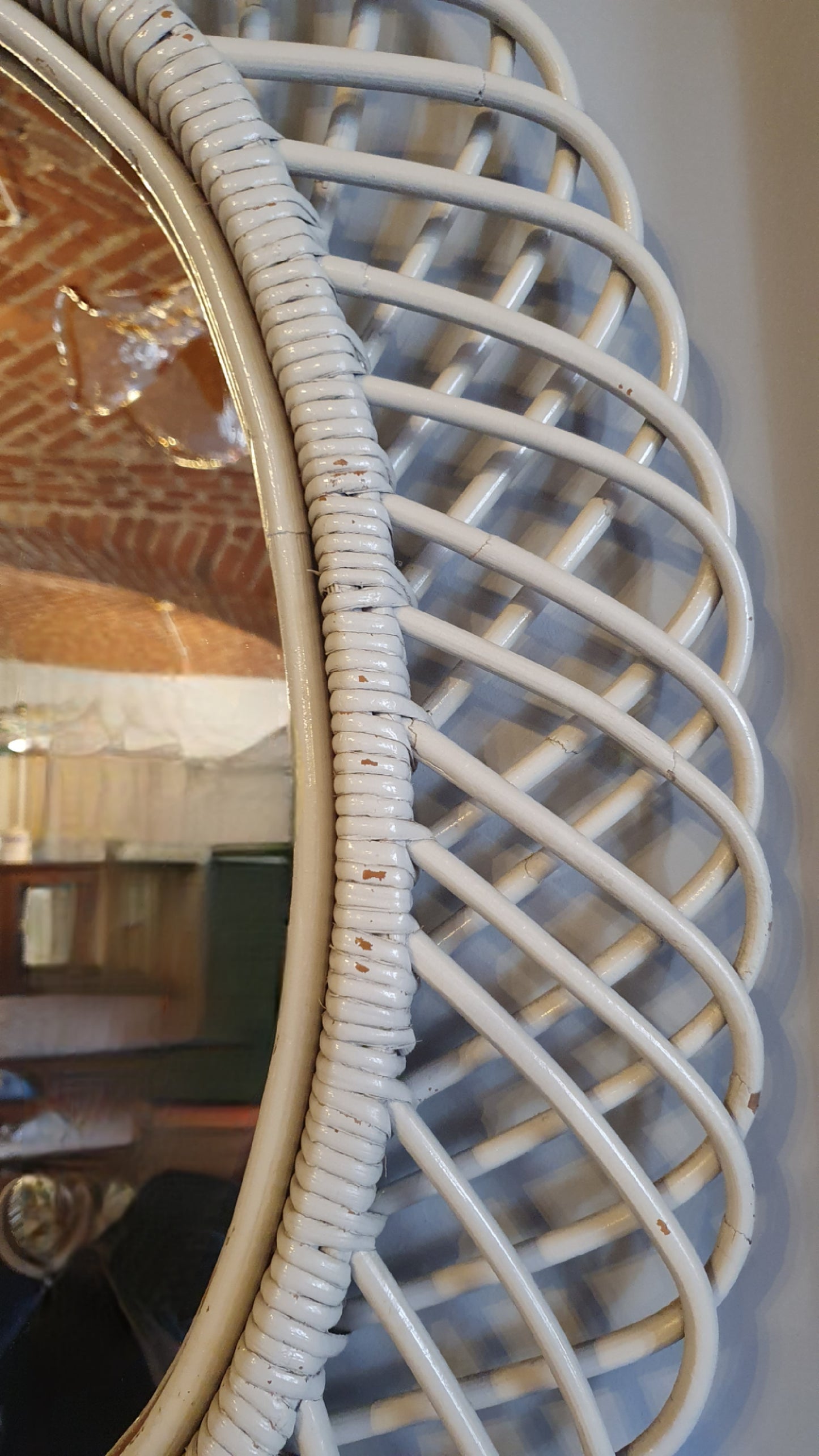 SPECCHIO OVALE ITALIA MODERNARIATO ANNI '60