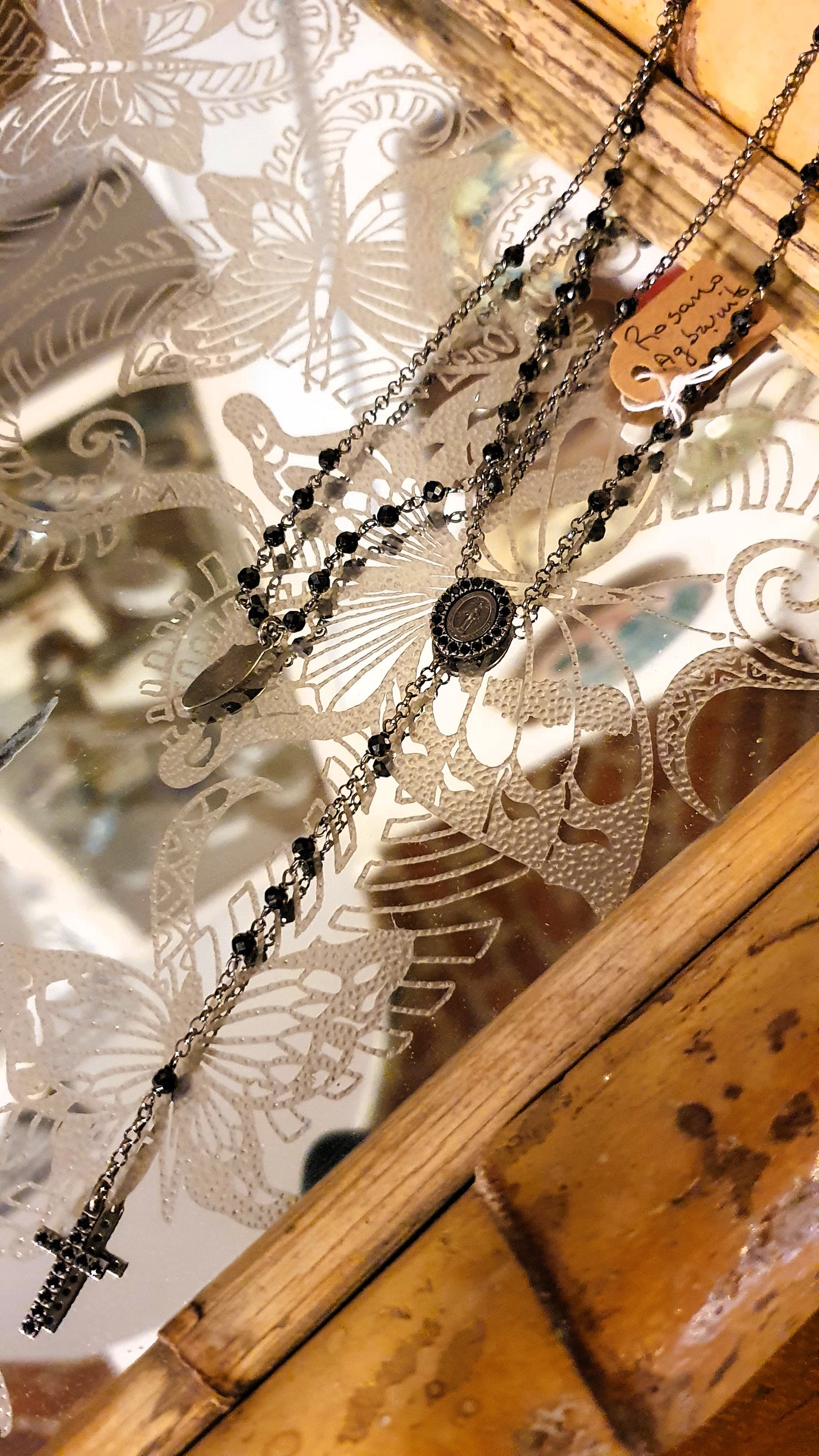 COLLANA ROSARIO VINTAGE IN ARGENTO