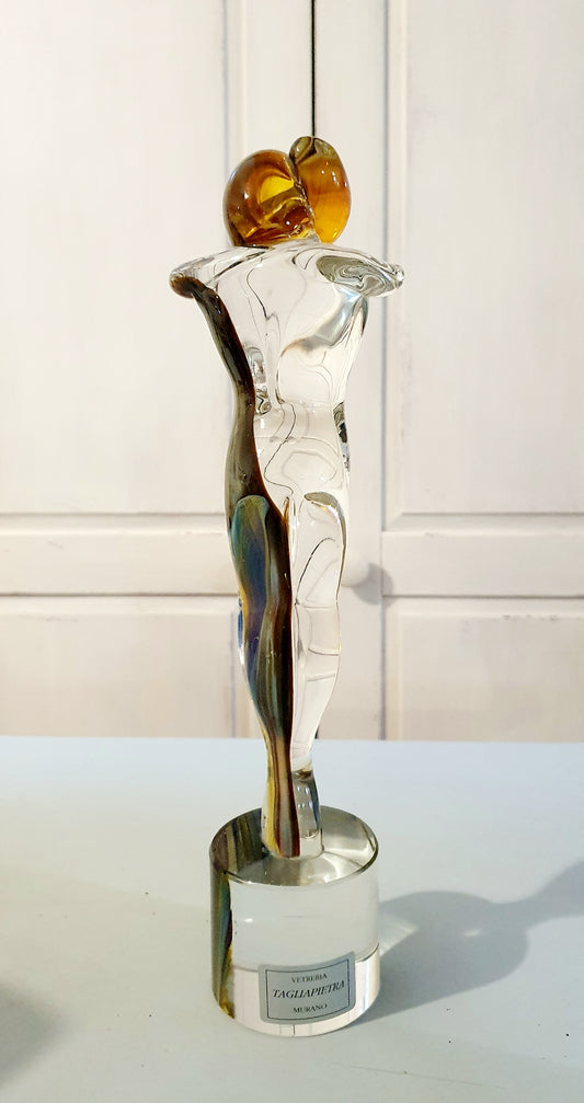 SCULTURA IN VETRO DI MURANO INTITOLATA "AMANTI"