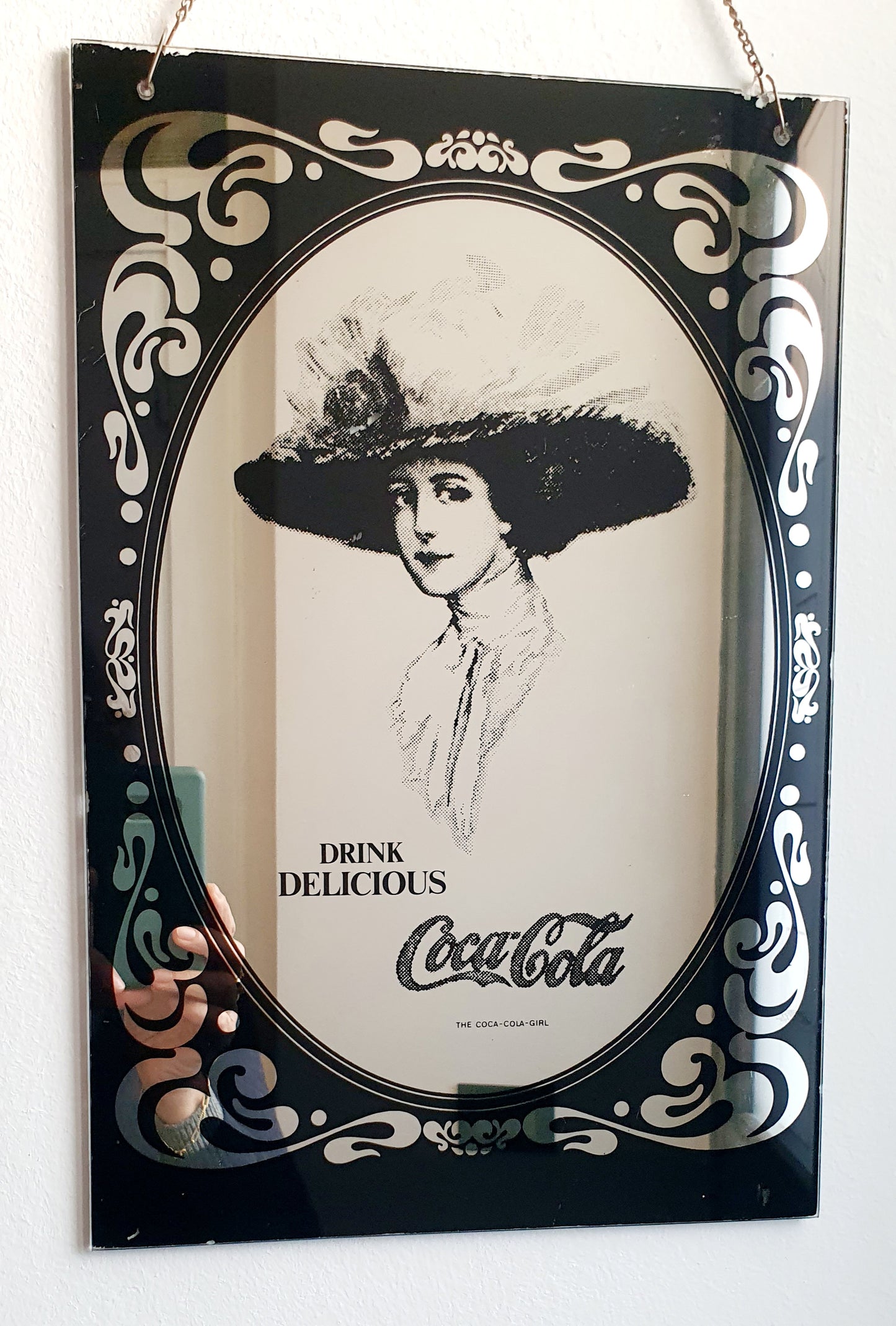 SPECCHIO PUBBLICITARIO VINTAGE COCA-COLA