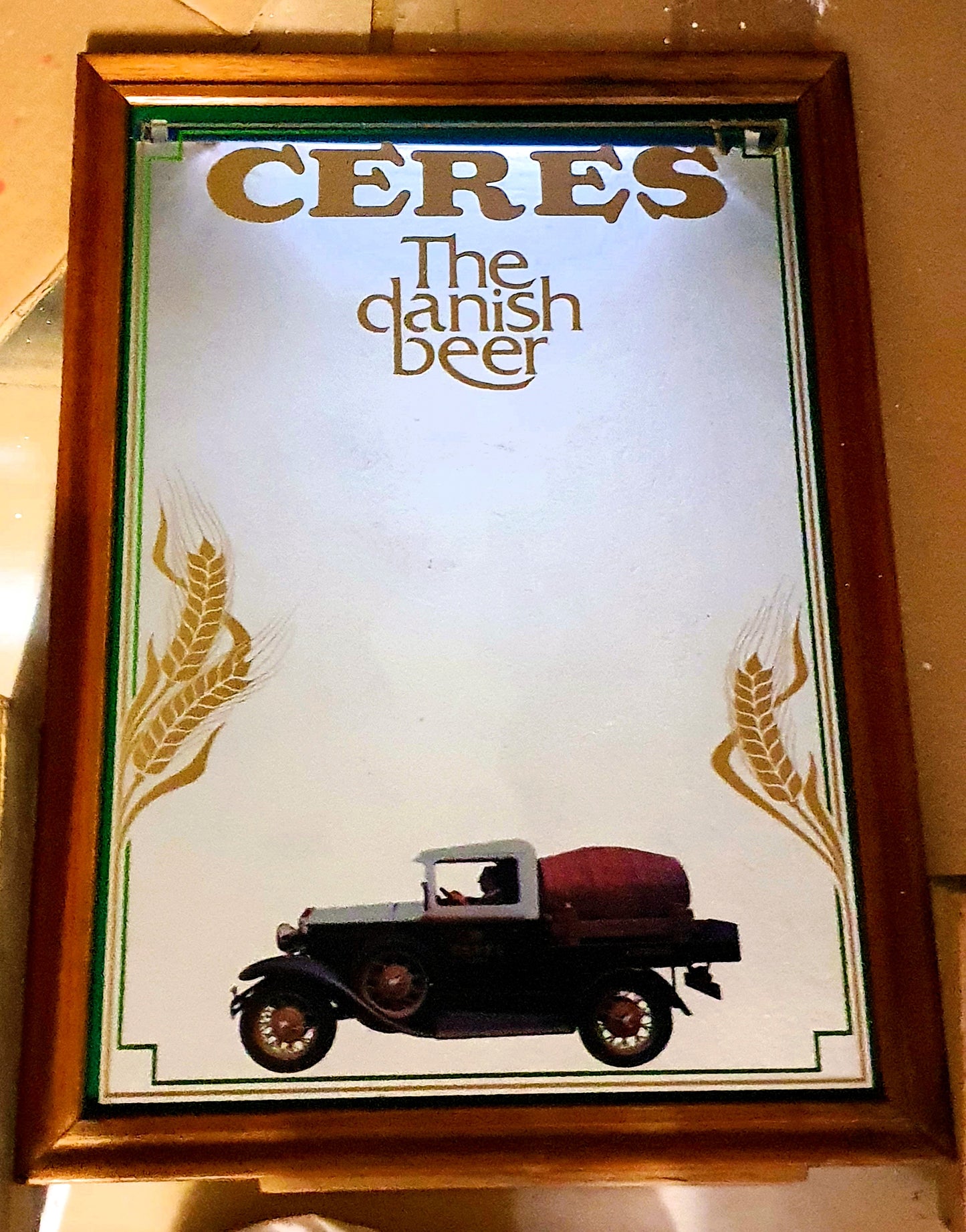 CERES BEER QUADRO A SPECCHIO PUBBLICITARIO VINTAGE