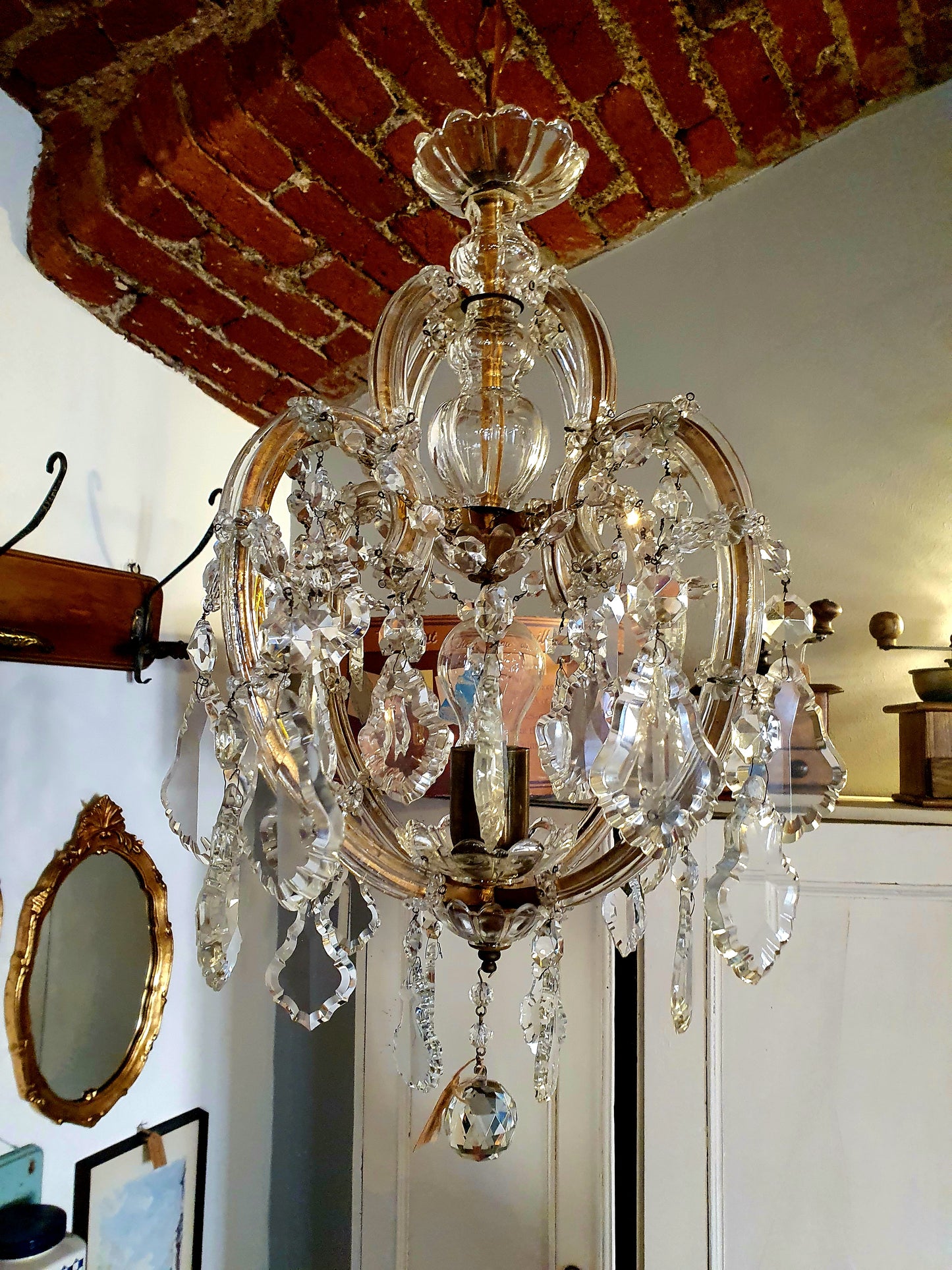 LAMPADARIO A GOCCE VINTAGE ANNI '50 - '60