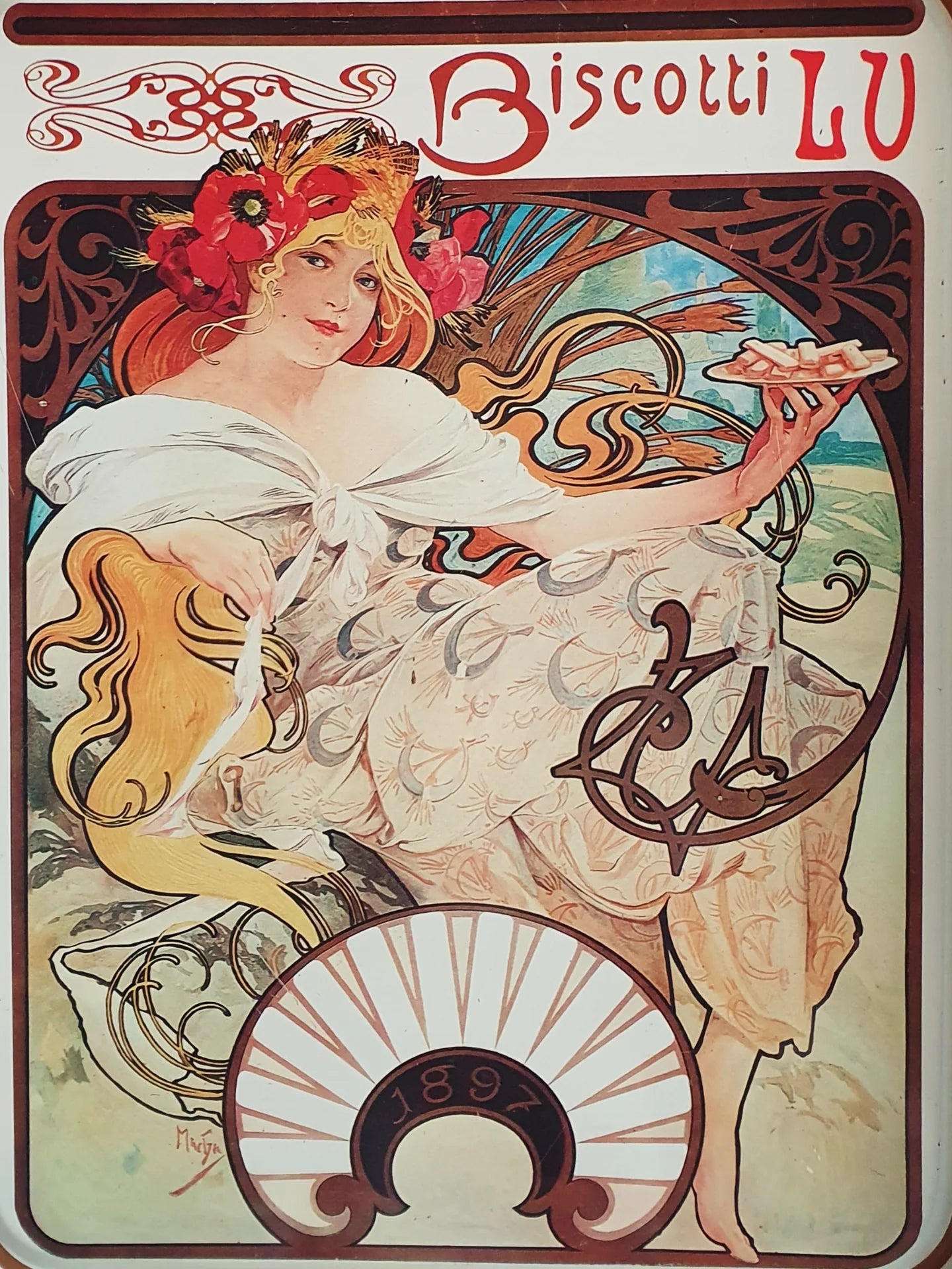 VASSOIO VINTAGE PUBBLICITARIO IN LATTA SMALTATA