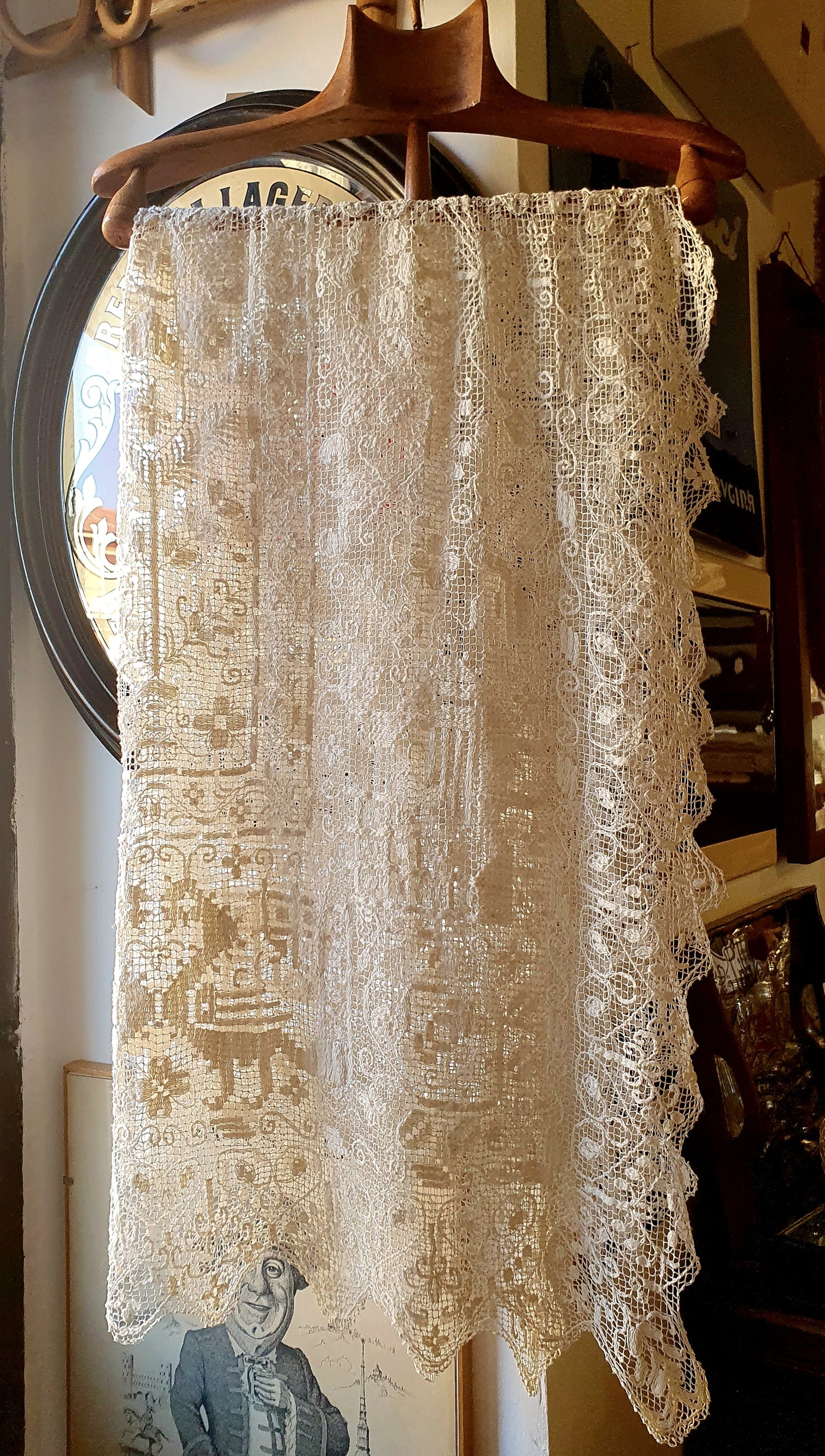 TENDINA O TOVAGLIETTA IN PIZZO VINTAGE ANNI '40