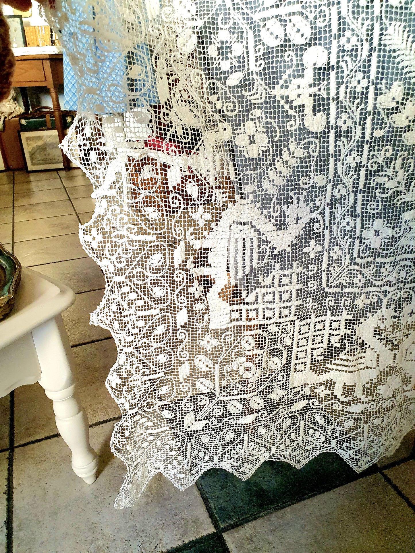 TENDINA O TOVAGLIETTA IN PIZZO VINTAGE ANNI '40